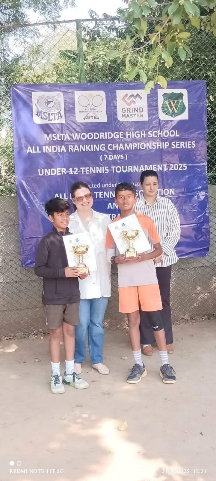 Runners-up & winners — MSLTA Woodridge All-India Ranking Series, Under-12, 2025